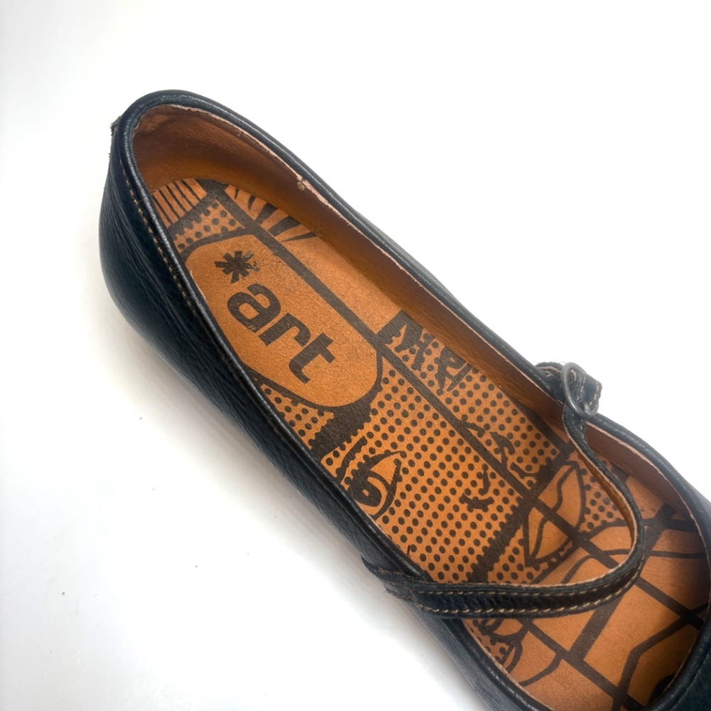 The ART Company Mary Jane Black Leather Wedges | 42 - Picture 4 of 9